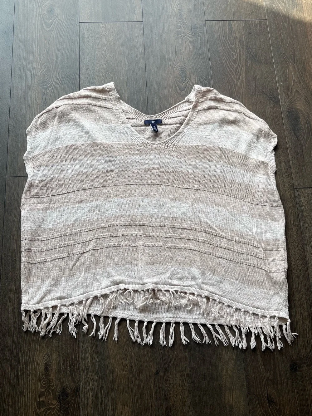 GAP Fringe Knit Poncho Top